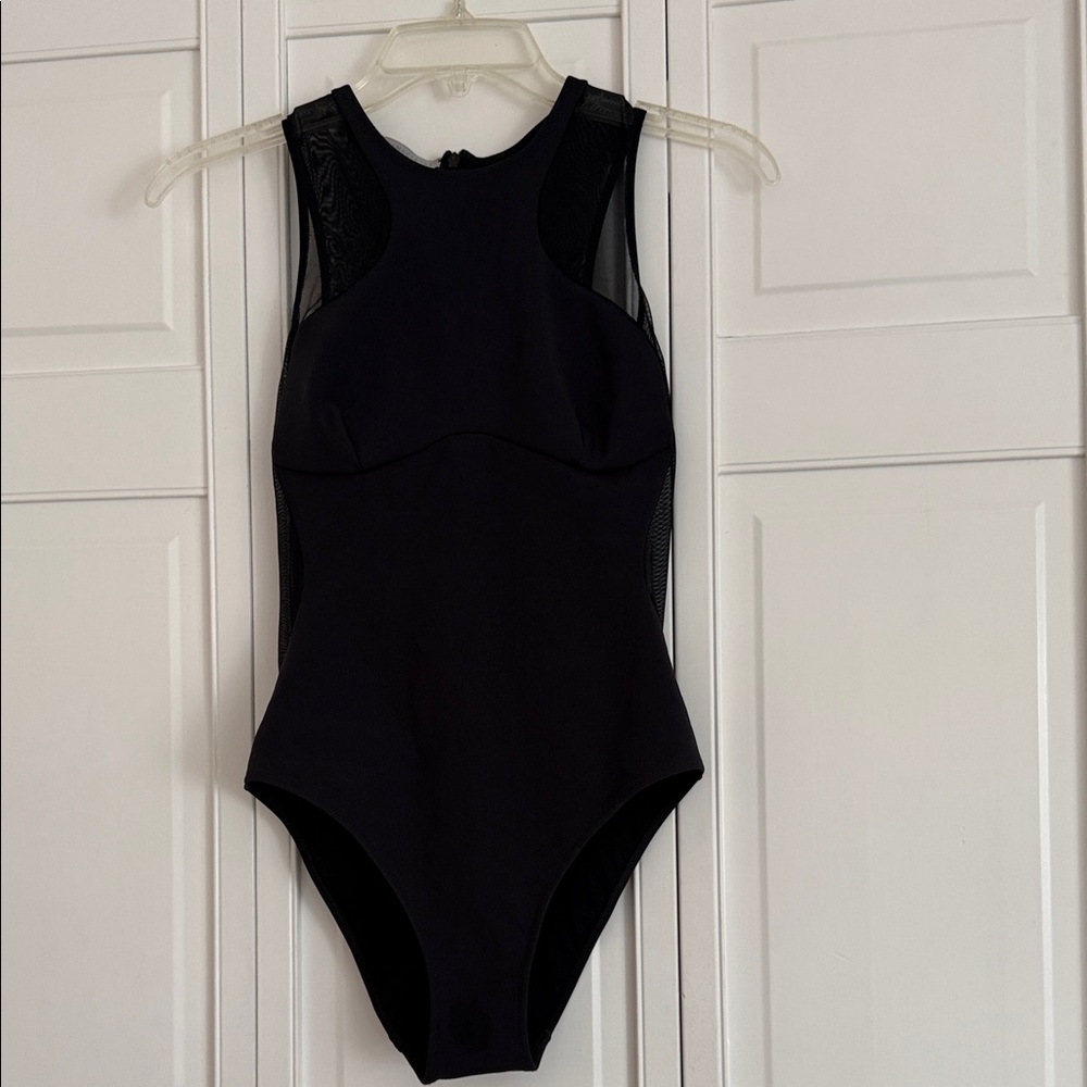 Black High Neck Swimsuit